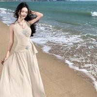 ราคา เดรสยาวเรียบหรูสไตล์ลูกปัด (49055801547)