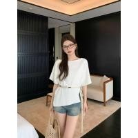 ราคา สไบปิดไหล่มีลวดลายพู่ลูกไม้ ออกแบบเหมือนปีกค้างคาว แขนสั้น สบายๆ สำหรับฤดูร้อน (44129430829)