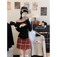 ราคา เสื้อครอปไหมพรมคอกลมแขนยาว (26089837518)