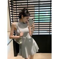 ราคา ชุดเดรสสั้นฤดูร้อน มีเสื้อกั๊กและคอลายครึ่งเต่า (52506804159)