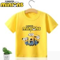 ราคา ชุดมินเนี่ยนการ์ตูนสีเหลืองบริสุทธิ์เสื้อยืดน่ารักพิมพ์แขนสั้นเสื้อผ้าเด็กทุกวันอเนกประสงค์ด้านบน (27414073359)