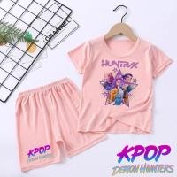 ราคา KPop Demon Hunter กางเกงขาสั้นและเสื้อยืด ผ้านุ่มใส่สบาย เหมาะสำหรับเด็กชายและเด็กหญิง (40112715401)