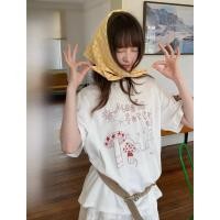 ราคา A021เสื้อยือคอตตอนสไตล์เกาหลีลายเห็ดคลาสสิคพร้อมลายหนังสือสวยๆน่ารักสุดๆ ส่งจากไทย (49057166581)