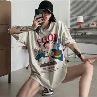 ราคา A027เสื้อยืดคอตตอนสไตล์เกาหลีลายการ์ตูนวินเทจเท่ๆคลูๆน่ารักสุดๆ ส่งจากไทย (45407170020)