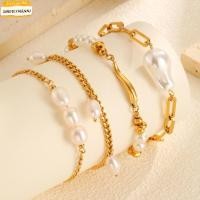 ราคา สร้อยข้อมือชุบทองลายมุก พร้อมโซ่เรียบง่าย สำหรับเครื่องประดับแฟชั่นผู้หญิง (54206832937)