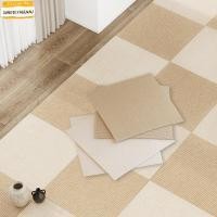 ราคา SANDIEYAGENAU พรมกระเบื้อง 40x40 ซม พรมกันลื่นกระเบื้องสติกเกอร์ DIY Soft Square Peel และ Stick แผ่นปูพื้นสําหรับห้องนอนตกแต่งบ้าน (53907469607)