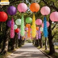 ราคา SANDIEYANAU จี้พู่เกลียว การออกแบบเกลียวพวงมาลัยหมุนสีรุ้งขนาดใหญ่ สีรุ้งเนื้อรังผึ้งลายหมุนบอลลูนโคมไฟรังผึ้งตกแต่งห้องเรียน (55856984855)