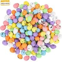 ราคา SANDIEYAGENAU 50 100 ชิ้นโฟมไข่อีสเตอร์ ไข่แขวนที่มีสีสันปลอมโฟมไข่ เครื่องประดับ Speckled ทาสีนกไข่อุปกรณ์ปาร์ตี้ (44956367881)