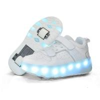 ราคา รองเท้าสเก็ตหนังตาข่าย ล้อคู่ ระบบไฟ LED เพื่อความสว่างและความปลอดภัย 3 19 L XKUX (57657593426)