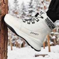 ราคา หนาSoled Snow Boots สําหรับชายฤดูหนาวใหม่รองเท้าผู้ชายหนาขนแกะ Lined หมุนหัวเข็มขัดรองเท้าผ้าฝ้ายผู้ชาย Cold Proof High Top รองเท้า A4CD (52803769094)