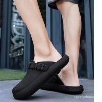 ราคา รองเท้าเชฟรองเท้าห้องครัวลื่นน้ํามันหลักฐานทนต่อการสึกหรอผู้ชายผู้หญิงนิ้วเท้า หุ้มรองเท้าแตะวัสดุEVAรองเท้าแตะEJ5F (42057791371)