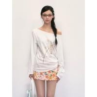 ราคา preorder weekend hub เสื้อแขนยาวปาดไหล่ ฟรีไซส์ (26290540504)