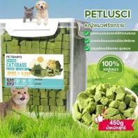 ราคา PETLUSCI หญ้าแมวฟรีซดราย ขนมแมว 640กรัม ลดการสำลักขน อกไก่สดแท้ ต้นอ่อนข้าวสาลี โปรตีนสูง อาหารแมว (56600499740)