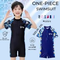 ราคา BABY BEACH ชุดว่ายน้ำเด็กชาย วันพีช ชุดว่ายน้ำเด็ก กันยูวี ชุดเล่นน้ำแขนสั้น มีไซส์ M 2XL ตัดเย็บอย่างดี พร้อมส่ง Y747 (55855087768)