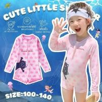 ราคา BABY BEACH ชุุดว่ายน้ำเด็กผู้หญิง ชุดว่ายน้ำเด็กกัน uv ชุดวันพีชเด็ก แขนยาว มีไซส์ 100 140 เนื้อผ้าตัดเย็บอย่างดี Y737 (54755092375)
