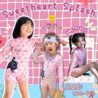 ราคา BABY BEACH ส่งจากไทย ชุดว่ายน้ำเด็กผู้หญิง ชุดว่ายน้ำเด็กวันพีชแขนยาว ว่ายน้ำเด็กผู้หญิง มีไซส์100 140 ลายน่ารัก Y737 (55206997989)