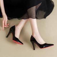 ราคา รองเท้าส้นกริชสีดำและแดง ไซส์ 34 41 ส้นสูง 9 cm เหมาะสำหรับงานและโอกาสพิเศษ (53653941629)