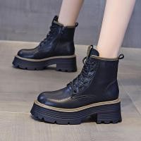 ราคา รองเท้าบูทหนังสไตล์มาร์ตินสำหรับผู้หญิง ดีไซน์หนานิ่มและทนทาน ในสไตล์อังกฤษคลาสสิก (47503970702)