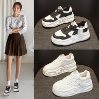 ราคา รองเท้าผ้าใบผู้หญิง สไตล์ความสูง 7 ซม แพลตฟอร์มขนาดเล็ก ลูกไม้สีขาว สวมใส่ง่าย (48553975628)