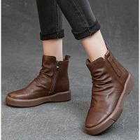 ราคา รองเท้ามาร์ตินโทปแบบสวมสบายและสไตล์เรโทร ทำจากหนังแท้อังกฤษ พร้อมส้นหนา (53303950596)