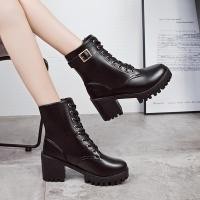 ราคา Martin Boots อังกฤษสไตล์ สีเนื้อ บูทส้นเตี้ยมิดแท็บ แบบเกาหลี สำหรับฤดูหนาว (45203975464)