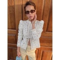 ราคา KULIMULA เสื้อเชิ้ตผู้หญิงลูกไม้ ทรงคอจีนแขนยาวรัดเอว ผ้าลูกไม้บางเบา สีครีมหรูหรา เหมาะกับฤดูร้อน GN266 (48107614345)