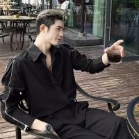 ราคา F X Liquid เสื้อฤดูใบไม้ร่วงสไตล์ใหม่อินเทรนด์เฉพาะเสื้อ Niche Design แขนยาว Double Headed Zipper All Match เสื้อชายสีทึบ Ruffian หล่อ T (24532629515)