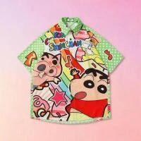 ราคา เสื้อลำลองแขนสั้น สไตล์นักเรียน ลาย Crayon Shin chan สำหรับทั้งชายและหญิง (51257092521)