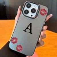 ราคา A Letter Red Lip พิมพ์เหมาะสําหรับ iPhone 16ProMax 11 7plus 15ProMax XR 16Pro 17ProMax 14 XSMAX 12 X XS 13 17Pro 16plus 15Pro Frosted กันกระแทกโทรศัพท์มือถือป้องกันกรณี (54754180691)
