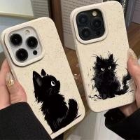 ราคา แมวสีดําสองตัวเหมาะสําหรับ iPhone 14ProMax 17ProMax XSMAX 12 16 11 8plus 17Pro 13 15ProMax 14 XS 16ProMax XR น้ําหนักเบา Matte 17AIR เคสนุ่มกันกระแทก (55504404662)