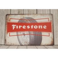 ราคา Firestone ยางป้ายดีบุกโลหะชนบทดูโรงรถช่างยาง Shop Man Cave 20 30 ซม (51457455814)