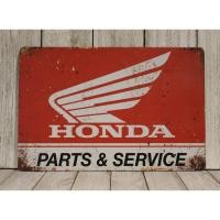 ราคา Honda Tin ป้ายโลหะ Rustic Vintage Parts Service Motorcycle Sales Biker 20 30 ซม (51357455905)