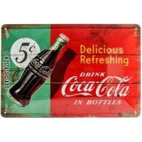 ราคา ป้ายดีบุกย้อนยุคศิลปะคิดถึง Coca Cola สดชื่นแสนอร่อย ไอเดียของขวัญสําหรับแฟนโค้ก แผ่นโลหะ 20 X 30 Cm (49757467177)