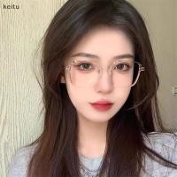ราคา แว่นตาป้องกันแสงสีฟ้าทรงสี่เหลี่ยมแฟชั่นกรอบใสน้ำหนักเบามากสำหรับผู้หญิงแว่นตาป้องกันสายตา (56706370568)