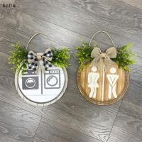 ราคา พวงมาลาไม้แบบเรียบง่ายแผ่นป้ายกระดานกลมสำหรับตกแต่งผนังป้ายแขวนประตูซักรีดป้ายห้องน้ำใช้ได้ทุกเพศของตกแต่งห้องน้ำตลก (49706387763)