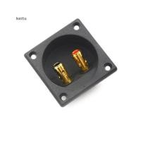 ราคา กล่องลำโพงสีทองพร้อมขั้วต่อทรงสี่เหลี่ยมสีดำ (54606367841)