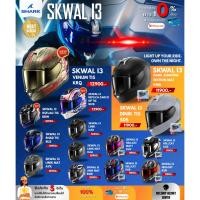 ราคา หมวกกันน็อค SHARK SKWAL I3 สปอยเลอร์มีไฟตอนเบรคและมีไฟหลายโหมดให้ปรับ (27807538407)