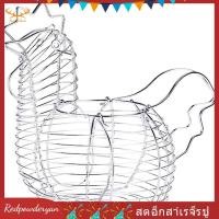 ราคา Redpowderyan th ตะกร้าไข่ลวดโลหะสําหรับไข่ ที่วางไข่รูปไก่ ตะกร้ากลมชนบทรวบรวมไข่พร้อมที่จับ (51357378051)