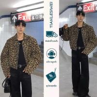 ราคา TIANLESIWEI เสื้อโค้ทผู้ชายแจ็คเก็ตยีนส์พิมพ์ลายเสือดาวอเมริกันใหม่ซอกการออกแบบปกยุโรปและอเมริกาสั้น (27266681224)