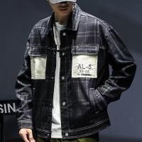 ราคา เสื้อแจ็คเก็ตยีนส์ลายสก๊อตสำหรับผู้ชาย (55303027054)