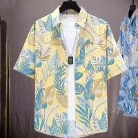 ราคา TIANLESIWEI เสื้อเชิ้ตผู้ชายเสื้อเชิ้ตแขนสั้นฮาวายลายดอกไม้ย้อนยุคสไตล์ญี่ปุ่น (54707299424)