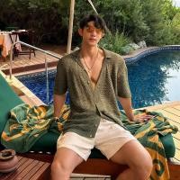 ราคา เสื้อเชิ้ตแจ็กการ์ด สไตล์วินเทจ สำหรับผู้ชาย (54257497985)