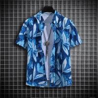 ราคา เสื้อเชิ้ตชายลายดอกไม้ สไตล์ฮาวาย ใส่สบายสำหรับชายหาดและลำลอง (54106781337)