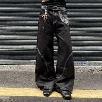 ราคา TIANLESIWEI American High Street Skinny กางเกงยีนส์ผู้ชายขากว้าง Vibe สไตล์เย็บปักถักร้อย (54002585204)