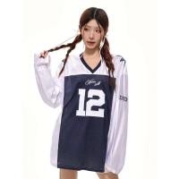 ราคา TIANLESIWEI ชุดบอลสไตล์อเมริกันแขนยาวหลวมสไตล์เทรนด์สตรีทลําลอง (51856856086)