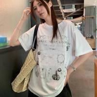 ราคา เสื้อยืดพิมพ์ลายอักษรวินเทจ สไตล์คลาสสิก (49356450041)