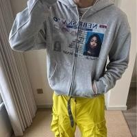 ราคา เสื้อกันหนาวแบบซิปมีฮู้ดในสไตล์สตรีทเทรนด์ (45904381383)