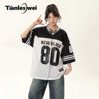 ราคา Jersey รักบี้คอวีแขนสั้น แห้งไวและระบายอากาศได้ดี เสื้อกีฬาสำหรับบาสเกตบอล (43707842723)