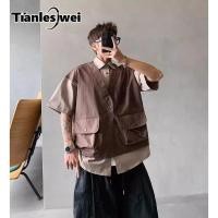 ราคา เสื้อเชิ้ตแขนสั้นสไตล์วินเทจญี่ปุ่น สำหรับผู้ชาย สวมใส่ง่าย สไตล์ลำลองและทำงาน (42455956993)