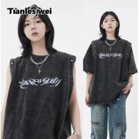 ราคา TIANLESIWEI สไตล์อเมริกันเสื้อยืดผู้ชาย ขนาดใหญ่ สำหรับฤดูร้อน แบรนด์Ruoshuai เสื้อกั๊ก (41556692016)